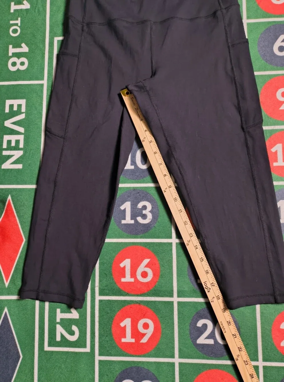 Stelle Leggings Women's Large Black Capri Athletic Yoga Pants Pockets